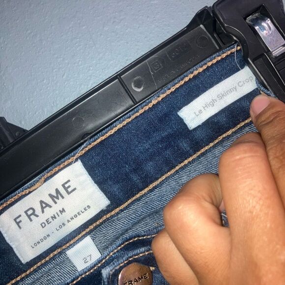 Frame Denim Le High Skinny Crop Jeans in Deep Blue size 27 #721 - Picture 2 of 3